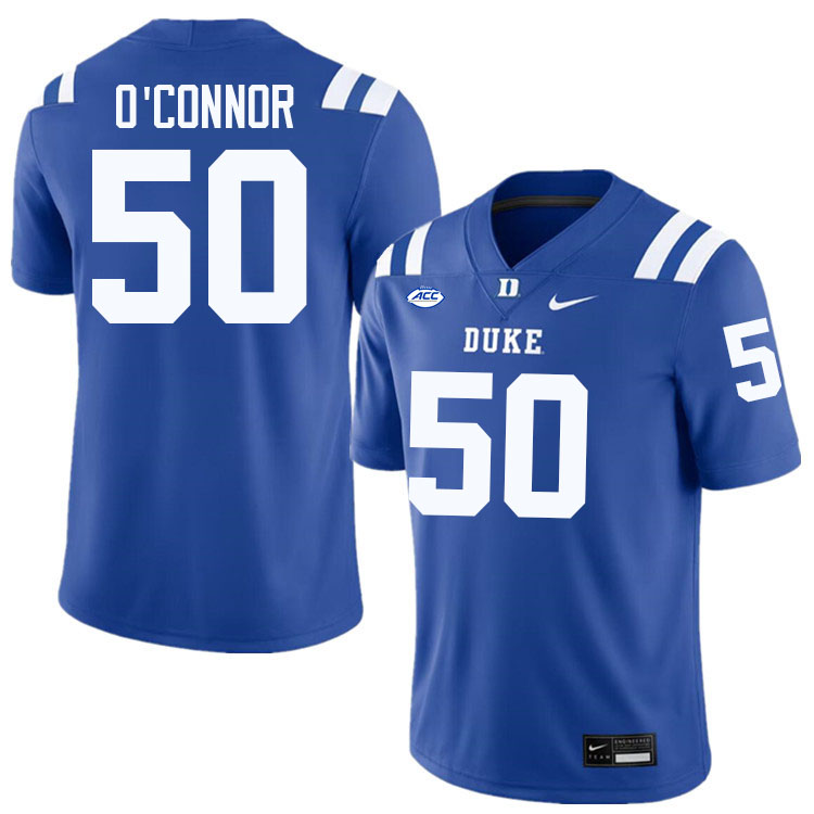 Duke Blue Devils #50 Kevin O'Connor College Football Jersey Stitched-Blue